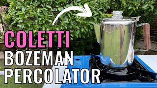 Coletti Bozeman Percolator 9Cup Review  Brew Time Capacity  More [upl. by Haywood]