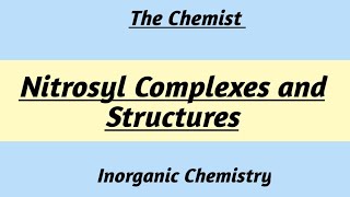 Nitrosyl Complexes  Inorganic chemistry [upl. by Udelle]