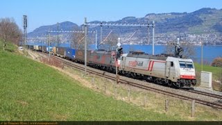 Alptransit Frühjahr 2015  Transrail SBB Cargo BLS Cargo und Crossrail [upl. by Elleina]