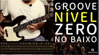 Aprenda Tocar Seu Primeiro GROOVE Nível Zero AULA DE BAIXO 1 [upl. by Cha]