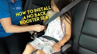 Booster Seats Properly Installing a No Back Booster Seat [upl. by Dumah520]