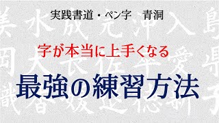 【書道・ペン字の練習】きれいな字を書きたい方必見。最強の練習方法をお伝えします！ 青洞書道 How to practice to become stronger in the real world [upl. by Cohby75]