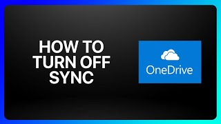 How To Turn Off OneDrive Sync Tutorial [upl. by Kazue]