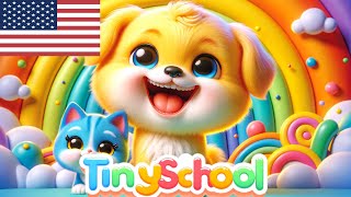 Rainbow Adventure Brave Rescue of the Missing Puppies  tinyschool Kids Storytime [upl. by Yhtomot]