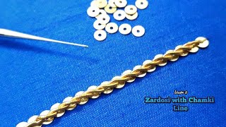 Aari Work Tutorial 73  Zardosi and Sequence Work using Aari Needle [upl. by Earahc482]