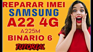 REPARAR IMEI A22 4G BINARIO 6 SAMSUNG ✅A225M [upl. by Camm]