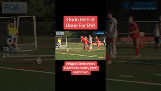 Abigail Ondo leads Rancocas Valley past Allentown soccer soccershorts [upl. by Nitsyrk924]