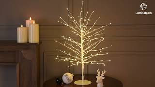 Albero Ramo di Tiglio bianco h 06 m 160 microled bianco caldo uso interno Cod 77461 [upl. by Tik]