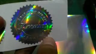 Stiker Hologram Emboss [upl. by Huff]