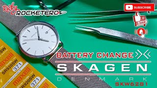 HOW TO CHANGE BATTERY FOR SKAGEN WATCH [upl. by Ahtaga]