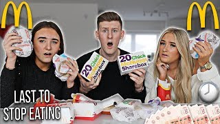 Last to STOP Eating MCDONALDS Wins £100  Challenge [upl. by Samp]