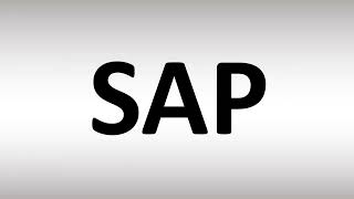 How to Pronounce SAP CORRECTLY [upl. by Wylde]