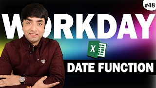 Excel Workday function Find end date  exclude weekends amp holidays  Workday and Workdayintl [upl. by Vassaux]