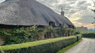 COTSWOLDS ENGLAND Early Morning WALK Through a Thatched Village [upl. by Arraeic]