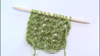 How to knit a basic lace pattern with 1 yo K2 together [upl. by Scully]