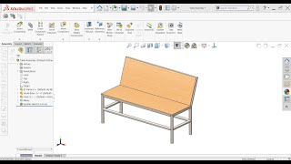 Bench Design step by step in solidworks tutorial [upl. by Eiliah]