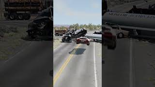 Realistic Highway Car Crashes 133 [upl. by Ehcropal]