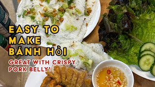 Easy To Make Fresh Banh Hoi  Vermicelli Noodles [upl. by Strait227]