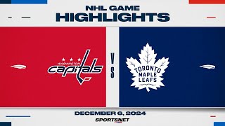 NHL Highlights  Capitals vs Maple Leafs  December 6 2024 [upl. by Ardnahcal]