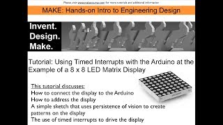 Tutorial Using Timed Interrupts with the Arduino at the example of a 8 x 8 LED Matrix Display [upl. by Hermann]