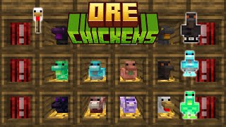 Ore Chickens MCPE Bedrock Edition Free AddonMod [upl. by Flanigan799]