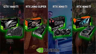 GTX 1660 Ti vs RTX 2060 SUPER vs RTX 3060 Ti vs RTX 4060 Ti [upl. by Eyssej]