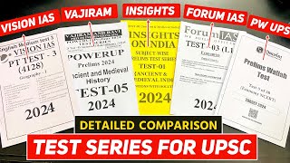 Best Test Series for UPSC 2024 🔥 Vision IAS Vajiram Forum IAS PW Only IAS Test Series [upl. by Brouwer]