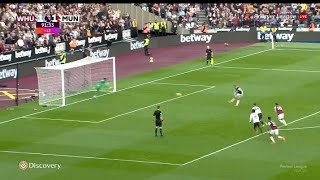 Jarrod Bowen Penalty HQ  West Ham United 21 Manchester United  Premier League  27102024 [upl. by Htebasil]