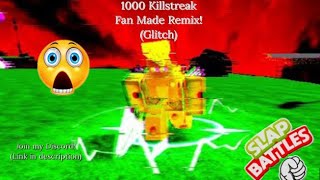 1000 Killstreak Remix  Roblox Slap Battles [upl. by Crean471]