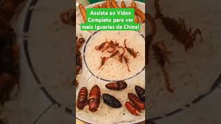 Comidas Exóticas da China Insetos Vivos e Fritos shorts curiosidades [upl. by Droc523]