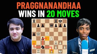 Tigran Harutyunyan vs Praggnanandhaa R World Rapid Championship 2023  Chess Wiser [upl. by Lucine474]