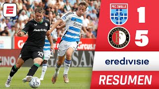 SANTIAGO GIMÉNEZ anotó doblete en la aplastante victoria 51 del FEYENOORD al ZWOLLE  Eredivisie [upl. by Lilia467]