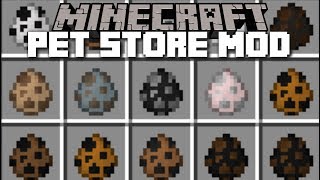 Minecraft PET STORE MOD  DOGS AND PLENTY OF MORE PETS Minecraft [upl. by Perla]