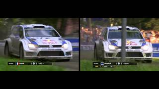 Ogier vs Latvala Rally Finland 2014 SS4 [upl. by Lexi]