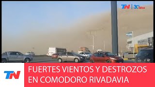 COMODORO RIVADAVIA I Ráfagas de 150 kms y alerta naranja [upl. by Souza]