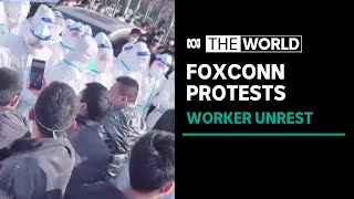 Huge Foxconn iPhone plant in China rocked by fresh worker unrest  The World [upl. by Cirtemed]