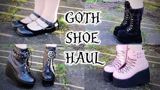 Demonia Goth Shoe Haul w AMI ClubWear  Toxic Tears [upl. by Lohrman]