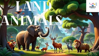 Land Animals  Terrestrial Animals  JungleAnimals  AnimalKingdom  Kindergarten lesson Jungle beat [upl. by Merras690]