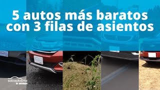 5 autos más baratos en México con 3 filas de asientos  Análisis [upl. by Llenrahs]