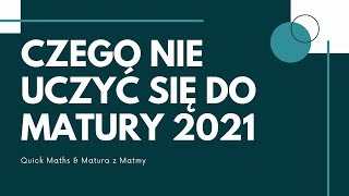 Czego nie będzie na maturze podstawowej z matematyki w 2021 [upl. by Howe716]