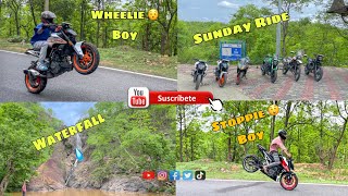 My first Sunday Ride in Groups Rider Wheelie😲 And Stoppie Rider❤️ duke390 dominar400 [upl. by Selimah]