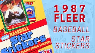 1987 Fleer Baseball Star Stickers Box Opening [upl. by Hsatan167]