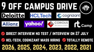 Hcl mass hiring 2024  Cognizant recruitment 2024  Latest off campus hiring  Off campus drive [upl. by Enytsirhc]