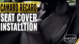 The Ultimate Custom Interior Update of the Camaro 1LE RECARO Seat Revealskustominterior seatcover [upl. by Ecinom]