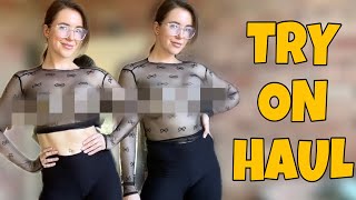 4K TRANSPARENT Clothes  How to wear a blouse  See Through Try On Haul  Educational video [upl. by Garrick]