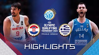 Final Croatia 🇭🇷 vs Greece 🇬🇷  Highlights  FIBA OQT 2024 Greece [upl. by Philbert]