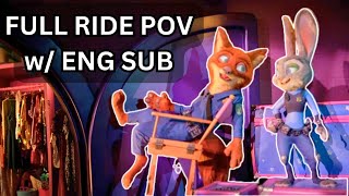 EN SUB Zootopia Hot Pursuit  NEW TRACKLESS RIDE  Shanghai Disneyland  4K 60FPS POV [upl. by Bury245]