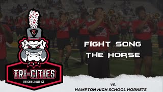 2023 TriCities High School Band  Fight Song quotThe Horsequot  vs Hampton High School [upl. by Lauraine202]