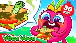 Dirty Food🍕🥐🍚🥕🍎🍅🥑 funny animation kids [upl. by Sorips]