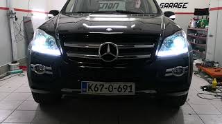 Mercedes GL X164 headlight Daylight with dynamik turn signsl bixenon led high beam by Xenon Carbon [upl. by Bamby]